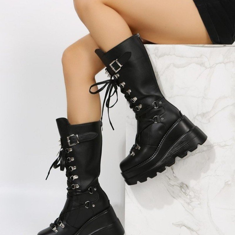 패션 여성 플랫폼 오토바이 부츠 블랙 펑크 리벳 벨트  - Crossfit Belt 리뷰 및 가격